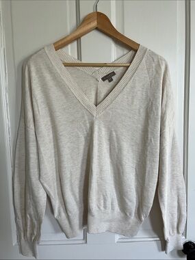 Lilla P Cream V-Neck Sweater